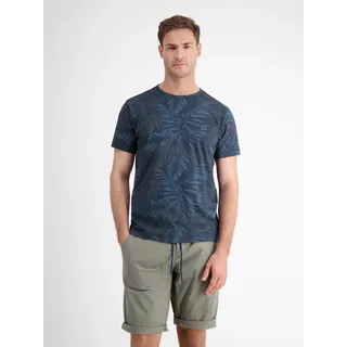 LERROS T-Shirt »LERROS Herren T-Shirt, sommerlich floral bedruckt«, blau