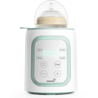 Grownsy Flaschenwärmer Baby, 10-in-1 Fläschchenwärmer für alle Flaschen mit Timer, präziser Temperaturkontrolle und automatischer Abschaltung, multifunktionaler Flaschenwärmer für Muttermilch Green