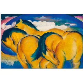 Artland Wandbild »Die kleinen gelben Pferde. 1912« Haustiere 1 Stk. tlg. als Alubild, Outdoorbild, Leinwandbild in verschied. Größen, gelb