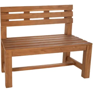CLP Gartenbank 120/50 cm Holz teak , Teakfarben , 120x85x50 cm , Gartenmöbel, Gartenbänke