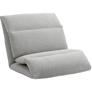 Homcom Bodenstuhl, Bodensessel mit verstellbarer Rückenlehne, Bodensofa mit Liegefunktion, Bodenkissen, Meditationsstuhl in Leinenoptik, Lazy Sofa, Grau, Metall, 71x60x72 cm Wohnzimmer, Sessel, Polstersessel