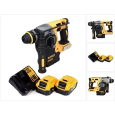 DeWalt, Bohrmaschine + Akkuschrauber, DCH 273 P2 Akku Kombihammer 18 V 2,1 J SDS Plus Brushless + 2x Akku 5,0 Ah + Ladegerät (Akkubetrieb)