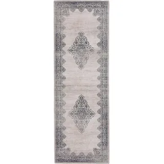 Kunstloft Läufer Laury Grau 80x240 cm , Textil , Orientalisch , Rechteckig , 80x1 cm , Gots , waschbar , Teppiche und Böden, Teppiche, Teppichläufer, Läufer