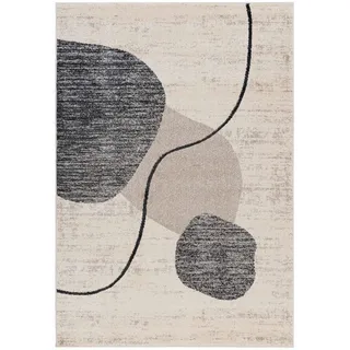 Mazovia Teppich Beige geometrisch - 200 x 300 cm , Grau, Beige , Textil , Abstrakt , Rechteckig , 200x300 cm , Oeko-Tex® Standard 100 , für Fußbodenheizung geeignet, für Hausstauballergiker geeignet, in verschiedenen Größen erhältlich, pflegeleicht, strapazierfähig , Teppiche und Böden, Teppiche