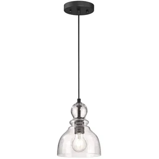 Westinghouse Einflammige Pendelleuchte von Westinghouse Lighting für den Innenbereich, Ausführung in geölter Bronze mit klarem Antikglas