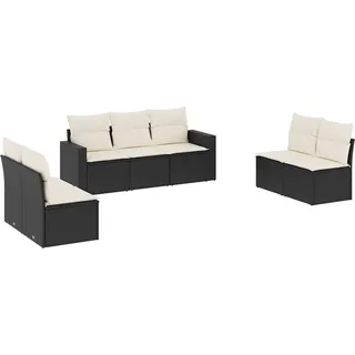 VidaXL 3251163, Cremefarben, Rattan, Stahl, 110 kg, Erwachsene & Kinder, 655 mm, 620 mm - Creme