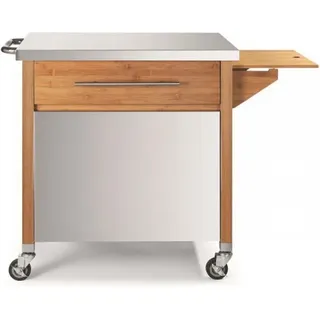 Plancha-wagen aus holz / edelstahl - Dm Creation 00231n