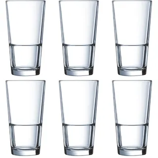 Arcoroc ARC H7764 Stack Up Longdrinkglas, 290ml, Glas, transparent, 6 Stück