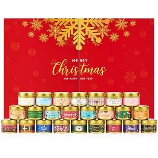 Kerzen Adventskalender 2025 Frauen Männer 2025, Adventskalender Duftkerzen Weihnachtskalender mit 24 Duftkerzen, Weihnachtskalender Geschenk für Erwachsene und Paare