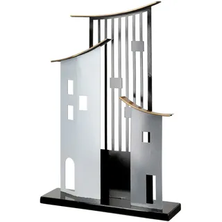 Casablanca by Gilde Standrelief Haus Metropolitan 47,5 cm grau/schwarz