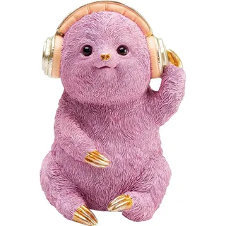 Kare Design Spardose Party Sloth, Lila, 19cm Höhe, Sparschwein, Faultier Motiv, Handgearbeitet, Wohnzimmer