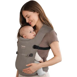 lionelo Mabel Ergonomische Babytrage, Atmungsaktiv und Leicht, 2 Tragepositionen Vorne und Hinten Tragbar, Weiches Netzmaterial, Baby Carrier für Kleinkind, Ab 4 Monaten bis 15 Kg, Kreuztragesystem