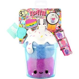 Fluffie Stuffiez Kleine Plüschfigur zum Sammeln - Boba Drink - Überraschung beim Auspacken - Knuddelige, Flauschige DIY Plüschtiere aus der Treats Family - Taktiler Spiel - ab 4 Jahren