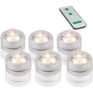 Hellum Unterwasser Licht 6er Set 2 cm weiß
