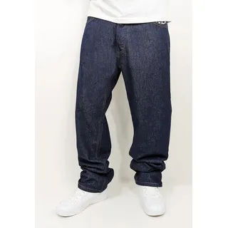 DADA Loose Fit Jeans mit Print Baggy Pants Größe: 36W - Blau