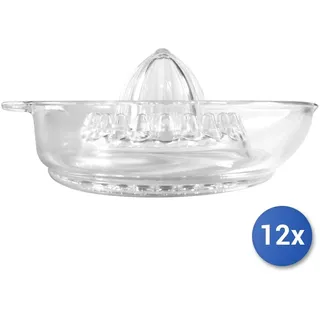 12x Borgonovo Glas Zitruspresse, 16,5 Cm