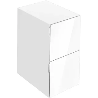 KEUCO EDITION 11 ART Sideboard, 2 Frontauszüge, 400x700x490mm, mit LED-Beleuchtung, 32542300401, Korpus/Front: Weiß Lack Seidenmatt / Weiß Glas