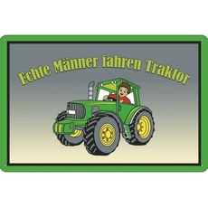 Blechschild 20x30 cm - echte Männer fahren Traktor