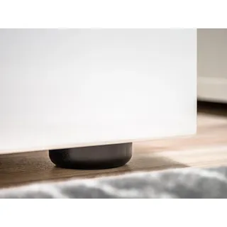 Wohnwand TV-Ständer Kommode mit eingebautem Kamin Designer Möbel Moderne - Weiß