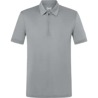 Super.Natural M Zip Polo cashmere grey melange (55F) M