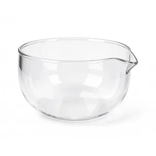 Dezzer 600 ml Matcha Schale mit Ausgießer, Transparent Großes Saucenschale aus Glas für Küche, Wiederverwendbare Servierschüsse für Dessert, Multifunktional Matcha Bowl Set für Salat, Brei, Obst