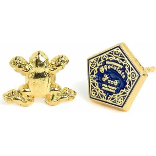 Harry Potter Ohrringe Chocolate Frog & Box (Vergoldet) - Gold