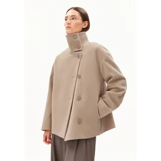 MAJELAA WOLLMANTEL |  aus 100% recycelter Wolle - braun (L)