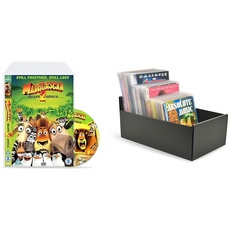 3L DVD Hüllen für DVD-Filme Aufbewahrung – Platz für Cover - 100 Stück & Aufbewahrungsbox für DVD, CD und Blu-ray - Praktisches & Platzsparendes Aufbewahrungssystem - Schwarz - 10290