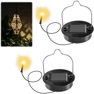 2 Stück Solarlampen Ersatz Top,Garten Solarleuchten Ersatzteile ,600mAh Ersatz-Teile für Solarleuchten (8.5cm),kleines Ersatz-Solarlichtteil mit 20cm LED für Hof, Terrasse, Garten