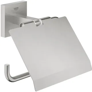 Grohe Start Cube - Papierhalter (mit Deckel, verdeckte Befestigung, Material: Metall), supersteel, 41102DC0
