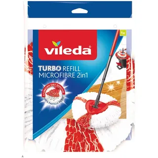 Vileda Turbo 2in1 Wischbezug Rot, Weiß