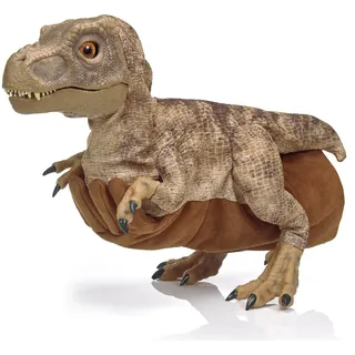 WOW! Stuff Jurassic World Baby T-Rex Dinosaurier Handpuppe, mit verstecktem Steuergriff & Handschuh, über 20 Sounds & Bewegungen, Größe ca. 58 cm, batteriebetrieben