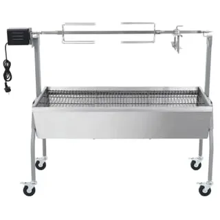 vidaXL Spanferkelgrill grau