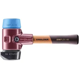 Halder Schonhammer Ø 60 mm Gummi schwarz/TPE-soft blau
