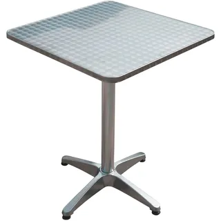 Garden Pleasure Bistrotisch 60 x 60 x 69 cm silber klappbar