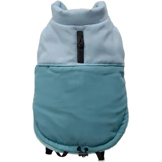 JACK AND VANILLA, Fleecejacke, bequem und elegant, zum Spazierengehen, Bequeme Reißverschlusstaschen, pflegeleicht, Größe XS, hellblaue Farbe, Modell 5Th Avenue Dogwalk