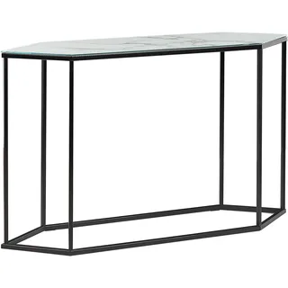 Beliani Perrin Konsolentisch 120x75x35 cm Schwarz/Weiß