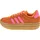 Plateausneaker ADIDAS SPORTSWEAR "VL COURT BOLD", Damen, Gr. 42, orange (pure orange, lucid pink, gum 3), Leder, Synthetik, Schuhe Plateausneaker, inspiriert vom Design des adidas gazelle bold, Topseller