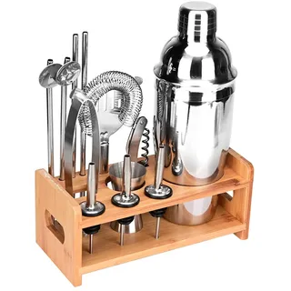 Lychee Professionelles Edelstahl Cocktailshaker(12-TLG)/Premium Cocktail Shaker Set/Cocktailshaker/Perfektes Zuhause und Bar Kit (750ML)