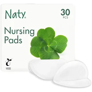Naty Einweg-Stilleinlagen für stillende Mütter, (30 Stück) | Ideal für Schwangerschaft und Wochenbett, pflanzenbasierte Materialien