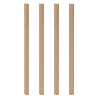 Trinkhalme aus Papier dick braun natur O8mm 15cm, 150 Stk.