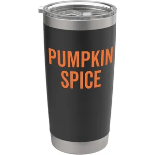 Kürbis Gewürz Lustig Halloween Herbst Thanksgiving Doppelwandiger Edelstahl-Thermobecher