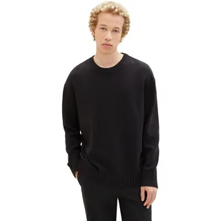 TOM TAILOR Denim Herren Loose Fit Crew-Neck Strick-Pullover