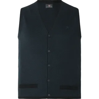 Strickweste JAN VANDERSTORM "Strickweste TANE", Herren, Gr. XXL, blau (petrol gemustert), Obermaterial: 50% Wolle mw. 50% Polyacryl PAN., Westen Strickweste