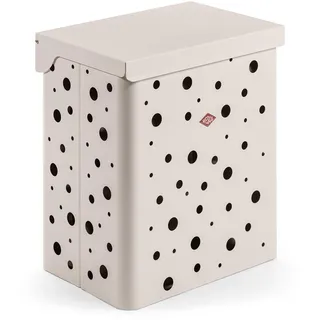 WESCO Wäschebox Duo 1 schmal in der Farbe sand matt aus pulverbeschichtetem Stahlblech gelocht, 2x 32 Liter Kunststoffeinsätze in weiß, für Schrankausstattung geeignet, Maße: 49,5 x 34,5 x 55,5 cm