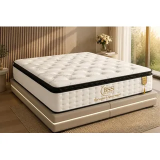 Pointhome Bss Bedding Matratze 90x200 cm, Basel, H3, Orthopädische Matratze, 7 Zonen Allergenfrei und Atmungsaktiv, Topper Integrierte Matratze