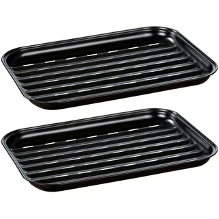 Wenko Grillschale 34,5 x 24,5 cm Edelstahl schwarz
