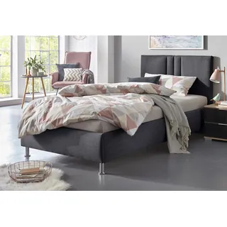 Westfalia Schlafkomfort Polsterbett »Elba« wahlweise mit LED-Beleuchtung, grau