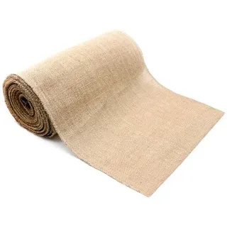 Jute-Tischläufer – S – 15 cm × 10 m – Waschbarer Vintage-Jute-Tischläufer – Weihnachts-Tischläufer, Stuhlrückseite, Leinenrolle – Tischläufer im natürlichen Leinen-Look – Schreibtischdekoration – DIY: handgefertigte Hochzeitsgeschenke