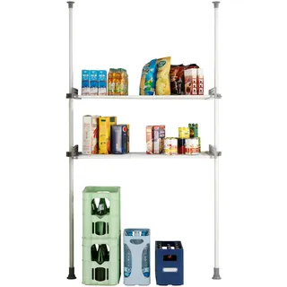Wenko Teleskopregal Herkules Twin 73,0 - 120,0 x 165,0 - 300,0 cm Grau